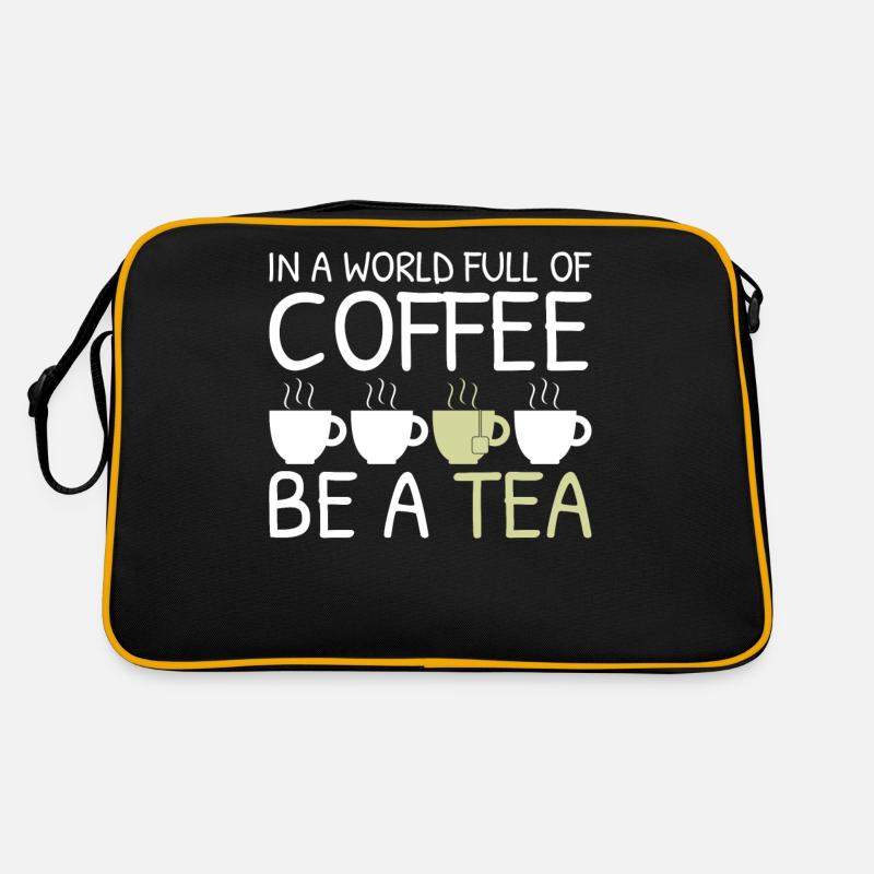 Tee Lustiges Geschenk in einer Welt voller Kaffee Sei ein Tee Retro Tasche