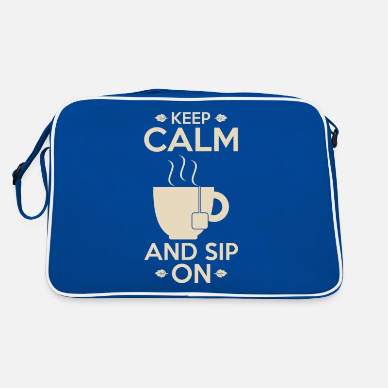 Tea Lover Gift Keep Calm And Sip On Retro Bag