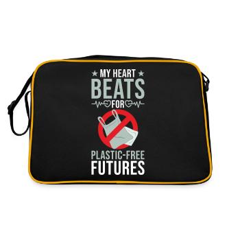 Activiste écologiste Environnement vert Plastique - Sac Retro - noir/or - Dos