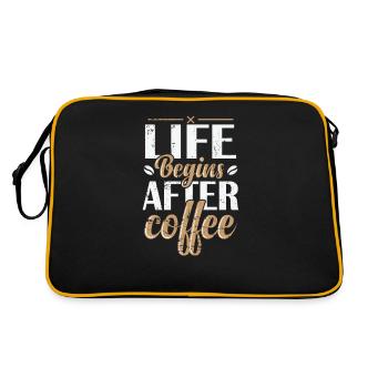 La vie commence après le café Caféine Café - Sac Retro - noir/or - Dos