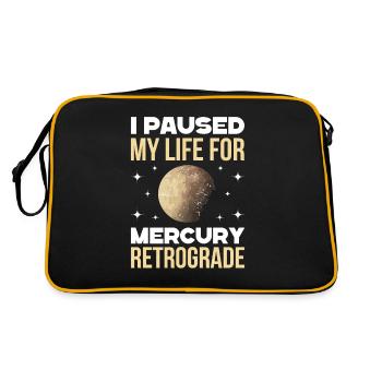 Retrograde planets Mercury retrograde - Retro Bag - black/gold - Back