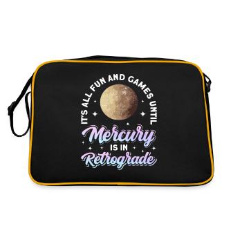 Retrograde planets Mercury retrograde - Retro Bag - black/gold - Back