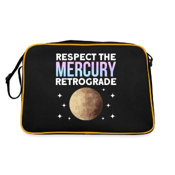 Retrograde planets Mercury retrograde - Retro Bag - black/gold - Back