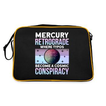 Retrograde planets Mercury retrograde - Retro Bag - black/gold - Back
