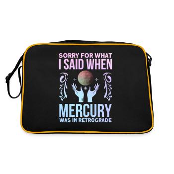 Retrograde planets Mercury retrograde - Retro Bag - black/gold - Back