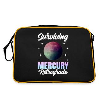 Retrograde planets Mercury retrograde - Retro Bag - black/gold - Back