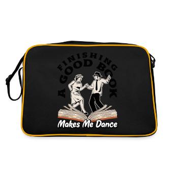 Finishing a Good Book Joyful Reader - Retro Tasche - Schwarz/Gold - Hinten