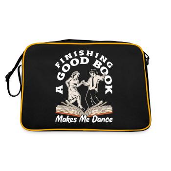 Finishing a Good Book Joyful Reader - Retro Tasche - Schwarz/Gold - Hinten