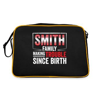 Smith Birth Family Team Gift Idea - Retro Bag - black/gold - Back