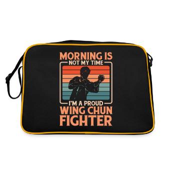 Wing Chun Fighter Morning Is Not My Combat Sport - Retro Bag - black/gold - Back