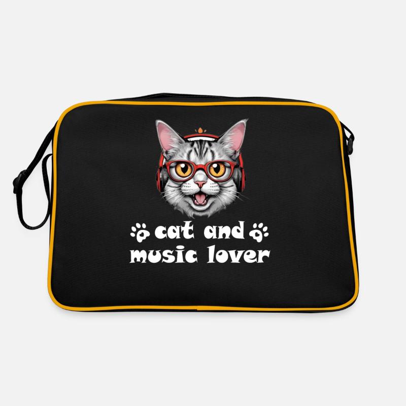 Conception de musique de chat Sac Retro