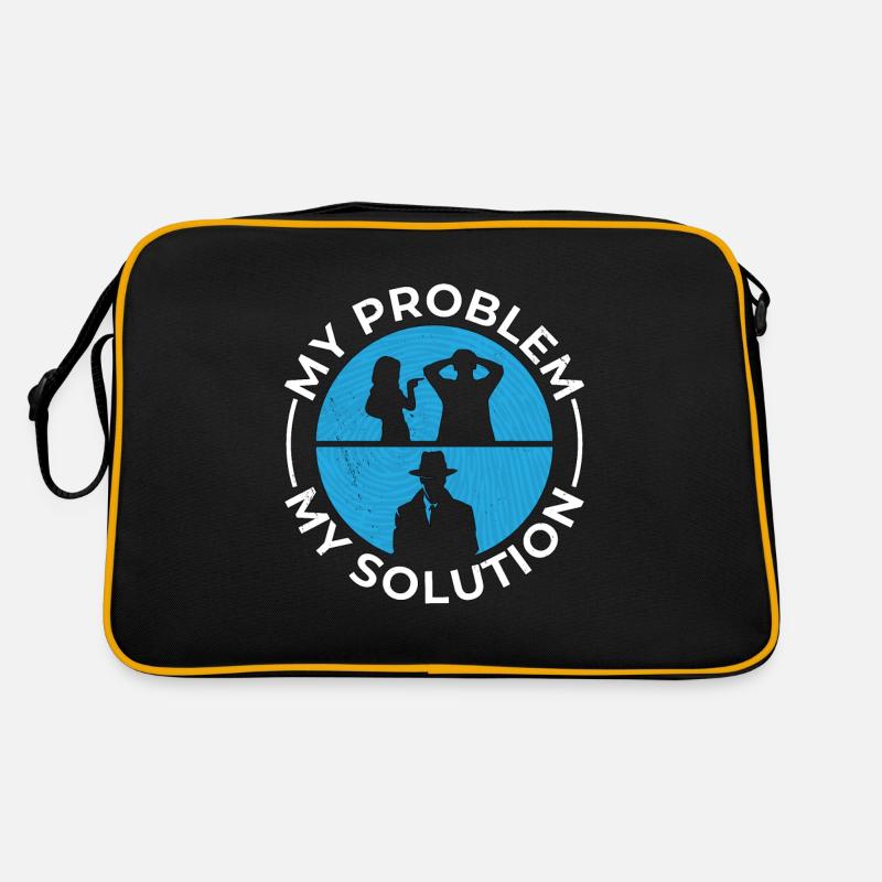 Détective Mon problème Ma solution Pictogramme Papa Maman Sac Retro