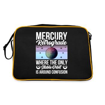 Retrograde planets Mercury retrograde - Retro Bag - black/gold - Back