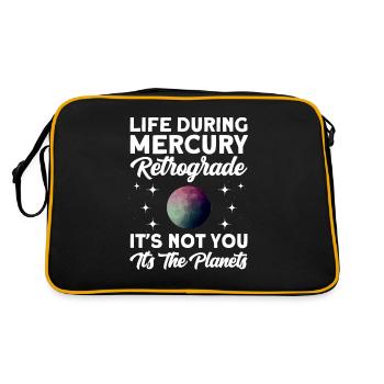 Retrograde planets Mercury retrograde - Retro Bag - black/gold - Back