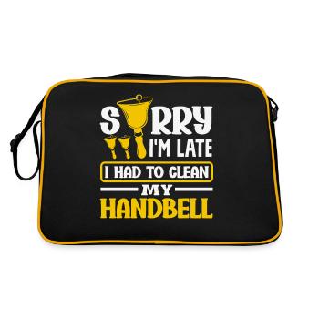 Choral Musical Instrument Hand Bell - Retro Bag - black/gold - Back