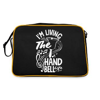 Choral Musical Instrument Hand Bell - Retro Bag - black/gold - Back