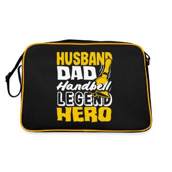 Choral Musical Instrument Hand Bell - Retro Bag - black/gold - Back