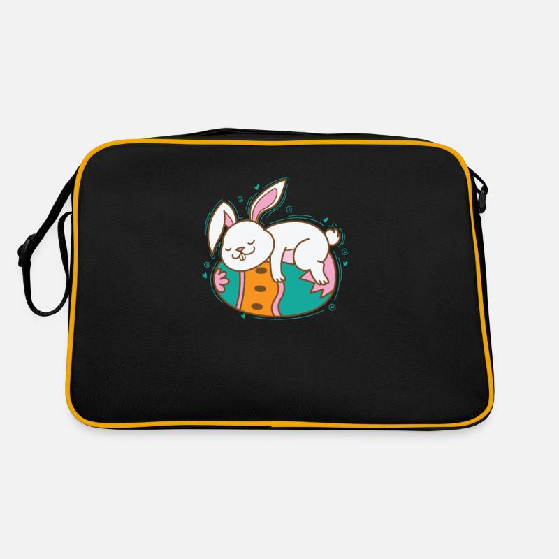 Easter Bunny on Easter Egg Spring Retro Bag