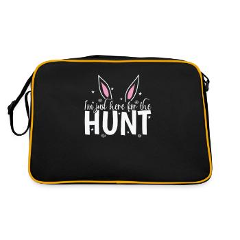 Je suis juste là pour la chasse aux œufs de Pâques - Sac Retro - noir/or - Dos