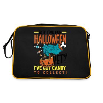 C’est l’heure des festivités d’Halloween - Sac Retro - noir/or - Dos