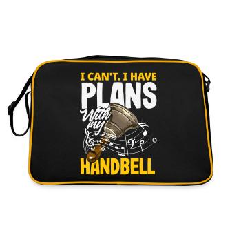 Choral Musical Instrument Hand Bell - Retro Bag - black/gold - Back