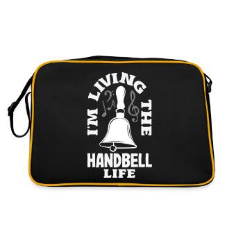 Choral Musical Instrument Hand Bell - Retro Bag - black/gold - Back