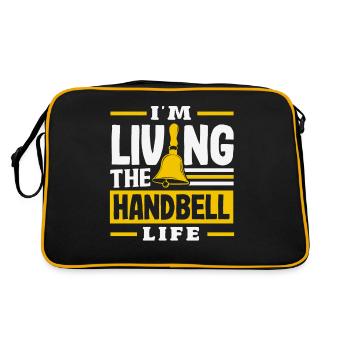 Choral Musical Instrument Hand Bell - Retro Bag - black/gold - Back