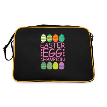 Easter Egg Champion Osterhase - Retro Tasche - Schwarz/Gold - Hinten