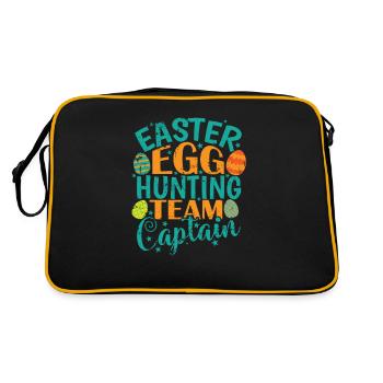 Capitaine de l’équipe de chasse aux œufs de Pâques lapin de Pâques - Sac Retro - noir/or - Dos