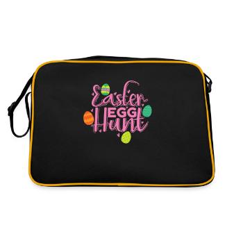 Easter Egg Hunt Easter Bunny Spring - Retro Bag - black/gold - Back