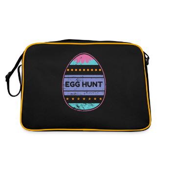 Egg Hunt Easter Bunny Easter Eggs - Retro Bag - black/gold - Back