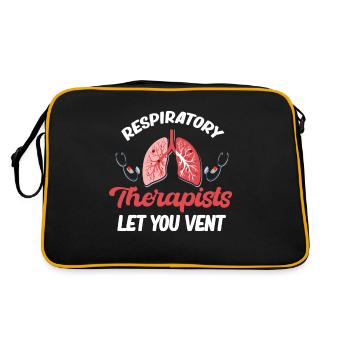 Respiratory Therapists Let You Have Asthma In The - Retro Bag - black/gold - Back