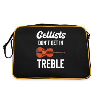 Cellists don't get into the heights - Retro Bag - black/gold - Back