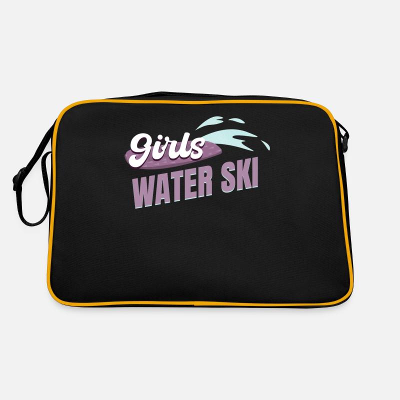 Mädchen Wasserski Wasserski Mädchen Jetski Retro Tasche