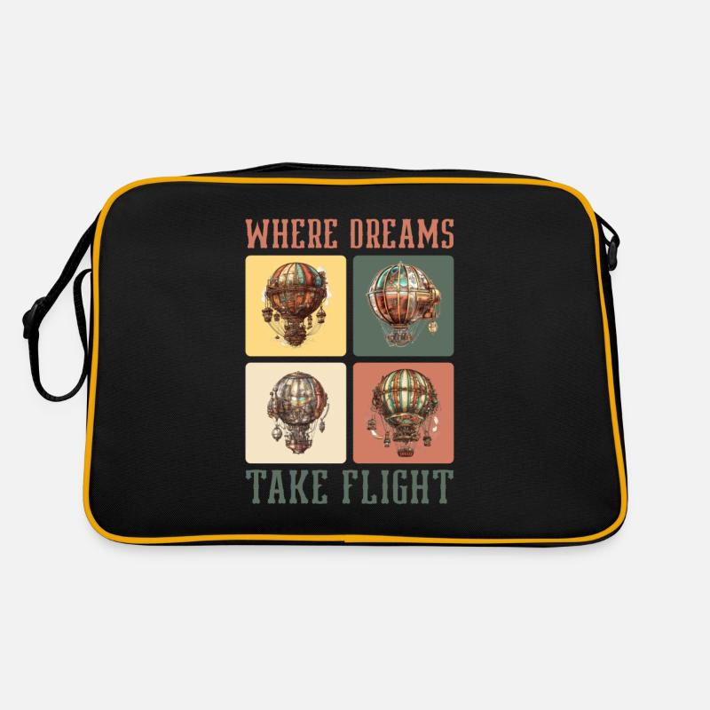 Heißluftballon Retro Tasche