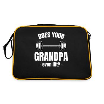 Est-ce que votre grand-père soulève des poids ? Musculation dynamophilie - Sac Retro - noir/or - Dos