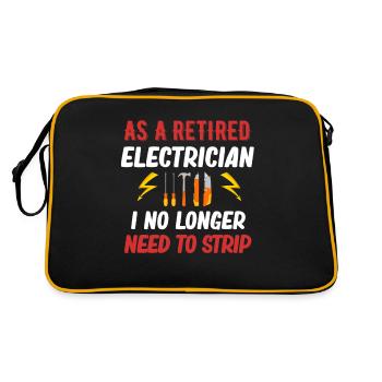 As a retired electrician, I have to - Retro Bag - black/gold - Back