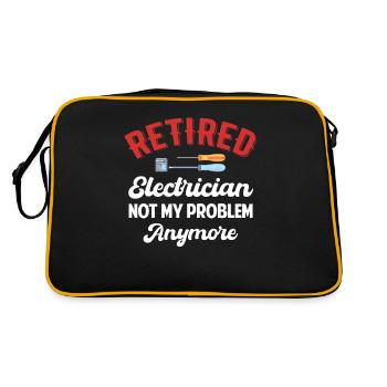Retired electrician no longer my problem - Retro Bag - black/gold - Back