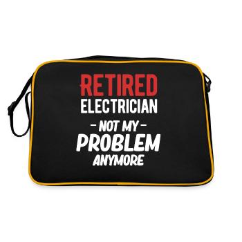 Retired electrician, no longer my problem, - Retro Bag - black/gold - Back