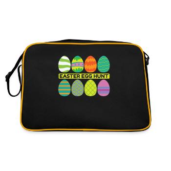 Easter Egg hunt Frühlingsanfang - Retro Tasche - Schwarz/Gold - Hinten