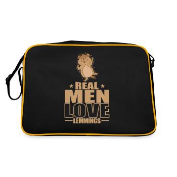 Les vrais hommes aiment les Lemmings Rongeur - Sac Retro - noir/or - Dos
