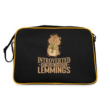 Introverti mais prêt à discuter des lemmings - Sac Retro - noir/or - Dos