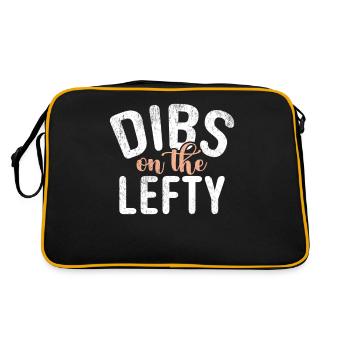Left Handers Gifts - Retro Tasche - Schwarz/Gold - Hinten