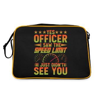 J’ai vu la limite de vitesse, je ne t’ai tout simplement pas vu 11 - Sac Retro - noir/or - Dos