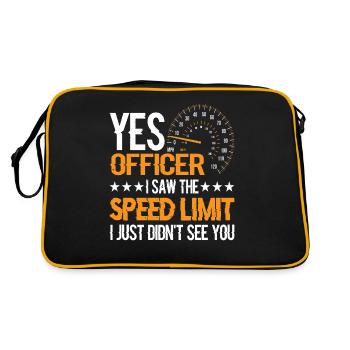 J’ai vu la limite de vitesse, je ne t’ai tout simplement pas vu 10 - Sac Retro - noir/or - Dos