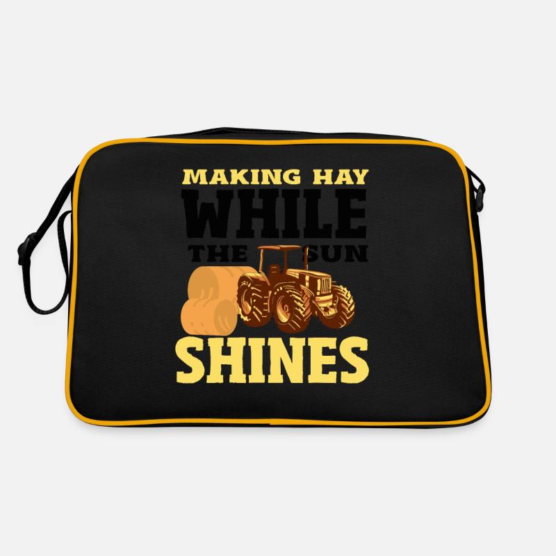 Making Hay While the Sun Shines Tractor Retro Bag