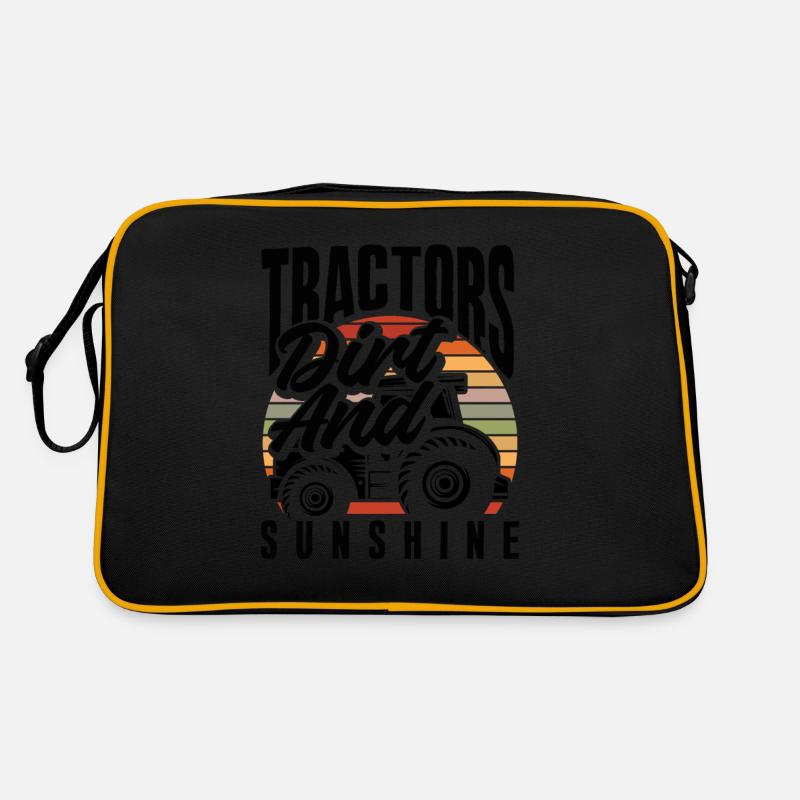 Tractors, Dirt, and Sunshine Retro Tasche