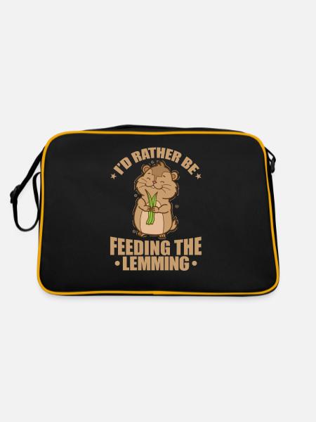 Je préfère nourrir le rongeur Lemming - Sac Retro - noir/or - Dos