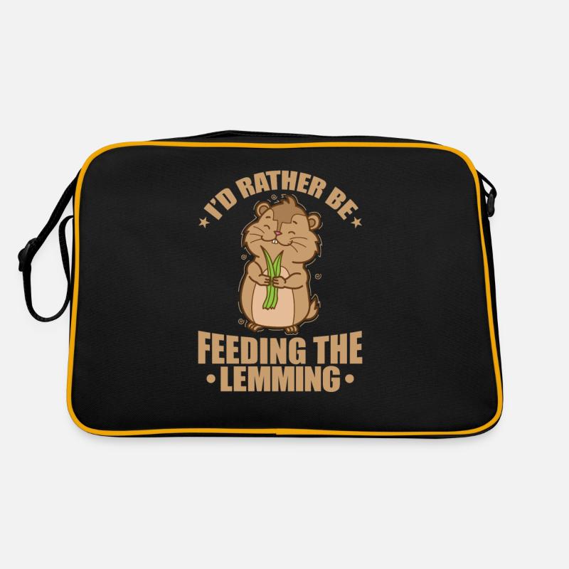 I'd rather be feeding the Lemming Nagetier Retro Tasche