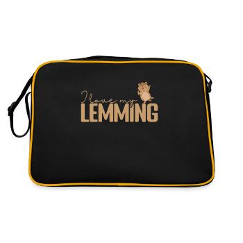 J’adore mon rongeur Lemming - Sac Retro - noir/or - Dos